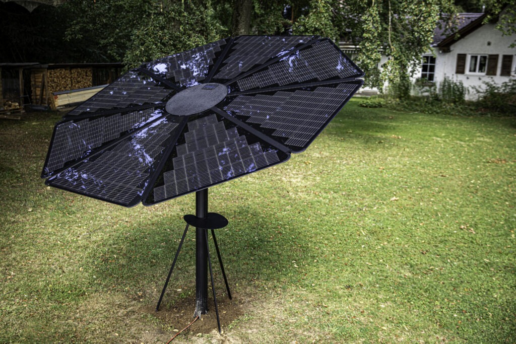 Solarblume von oben