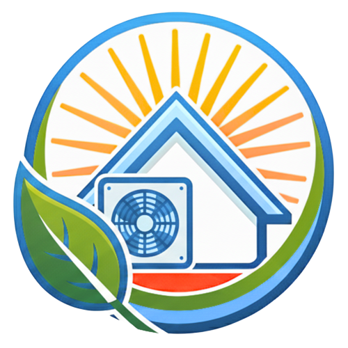 Icon Wärmepumpe vor einem Haus